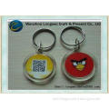 Round shape photo frame keychain as personalized DIY gift ,